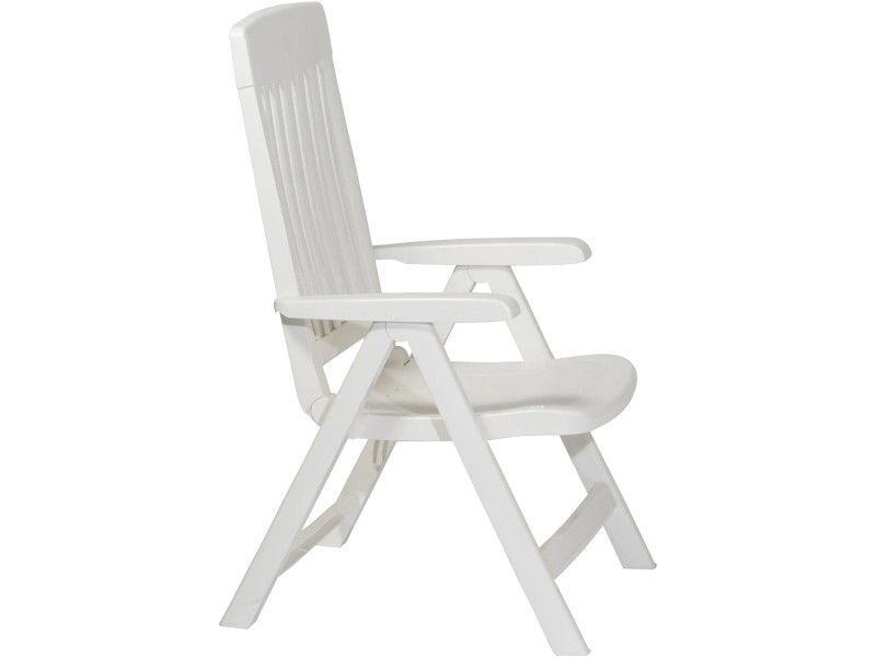 Sieger Klappsessel Palma Gartenstuhl Relaxsessel 4-fach verstellbar weiß - 4003348988142