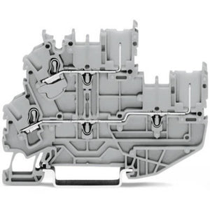B-Ware WAGO Basisklemme Durchgangsklemme Klemme Push-In Cage Clamp Grau 50 Stück