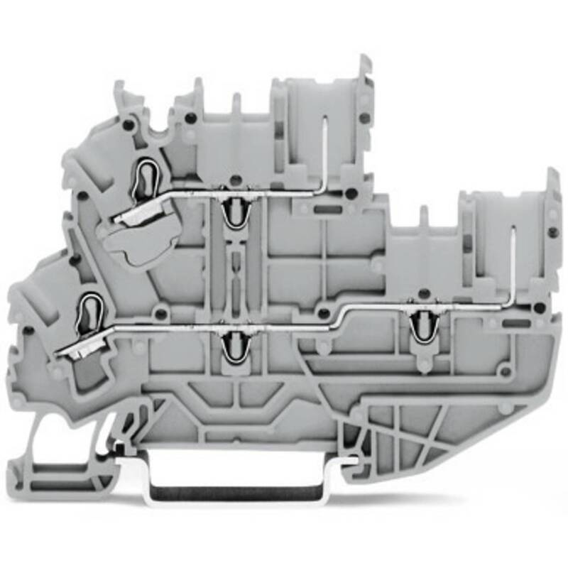 WAGO Basisklemme Durchgangsklemme Klemme Push-In Cage Clamp Grau 50 Stück - 4055143257909