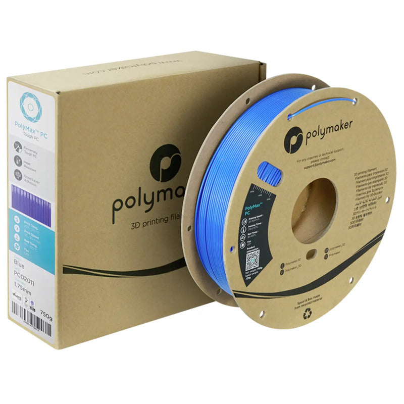 Polymaker Filament PC PolyMax schlagfest hitzebeständig 1,75mm 750g Blau 1 St. - 6938936713012