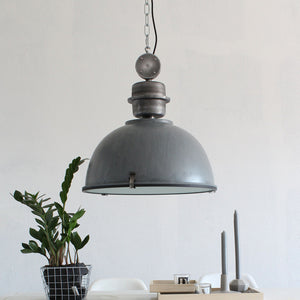 B-Ware Steinhauer Hängeleuchte Bikkel Hängelampe Deckenlampe Leuchte Lampe Grau Ø 42cm