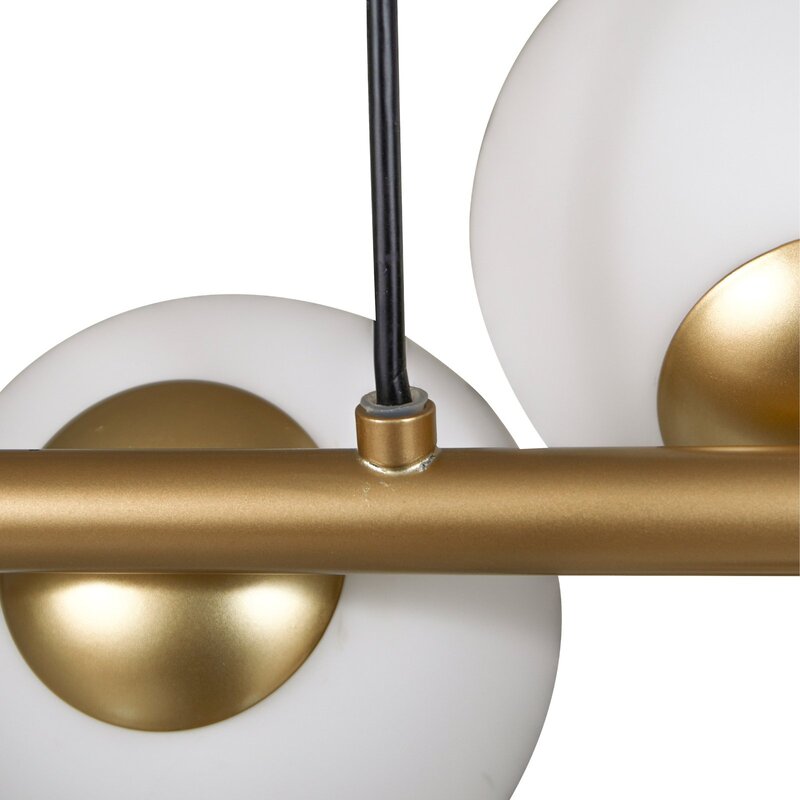 Lucande Hängeleuchte Isandro gold opal 7-flammig Deckenlampe Deckenleuchte Spot - 4251911786439