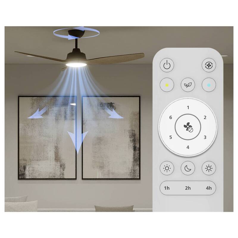 Philips LED Deckenventilator Olas 35W Dimmbar mit Fernbedienung schwarz braun - 8721103096128