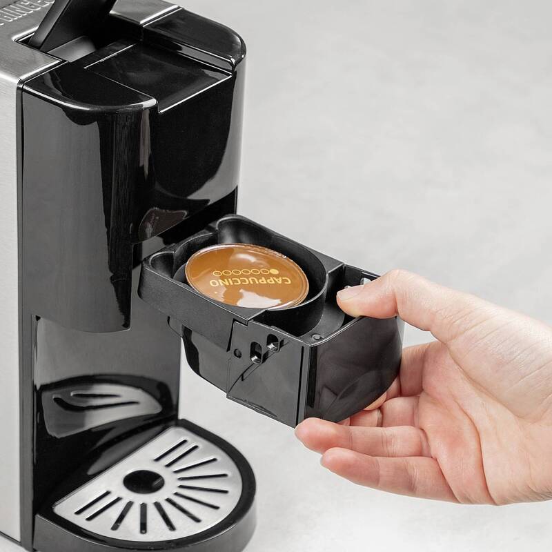 Princess Kapselmaschine Kaffeemaschine E.S.E. Pad kompatibel Schwarz Silber 0,8l - 8713016109262