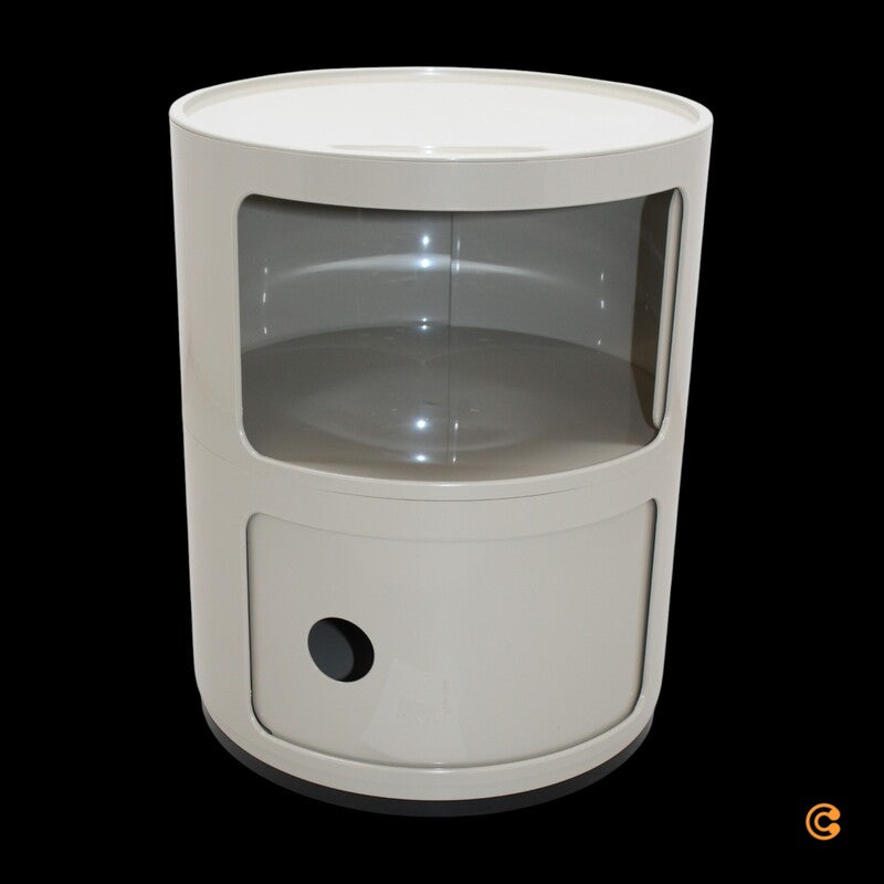Kartell Componibili Container Schrank Aufbewahrung Rund 2 Ebenen taubengrau - 8058967361377
