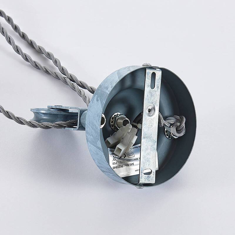 Lindby Louisanne Hängeleuchte Deckenlampe Pendelleuchte Lampe 1-fl E27 betongrau - 4251096532791