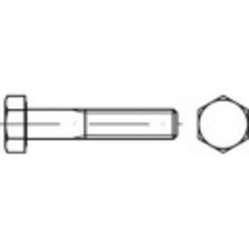 Toolcraft Sechskantschraube M6 150mm Edelstahl A2 50 Stück DIN 931 Schraube - 4053199402175