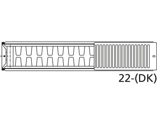 Rotheigner Heizkörper Flachheizkörper Typ DK (22) 600x2000mm weiß 8-fach - 4306517441036