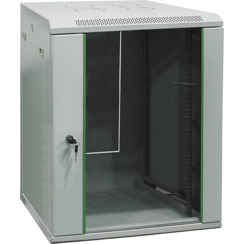 Renkforce 19 Zoll Wandgehäuse Netzwerkgehäuse Grau 16 HE 600x816mm Stahl 450mm - 4064161014890