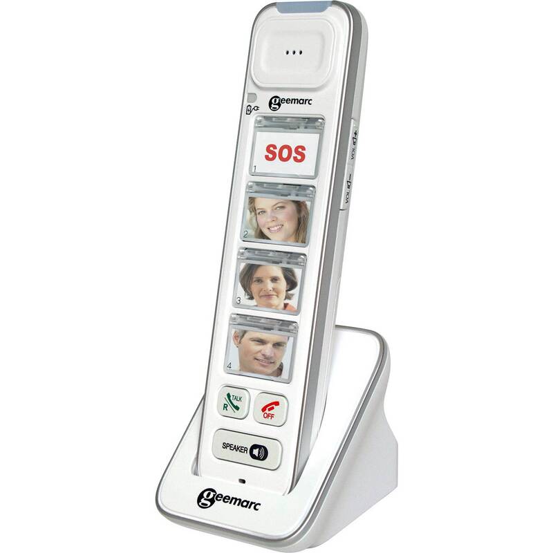 Geemarc Schnurlostelefon zusätzliches Mobilteil PhotoDECT 295 Foto-Tasten weiß - 3521350008531