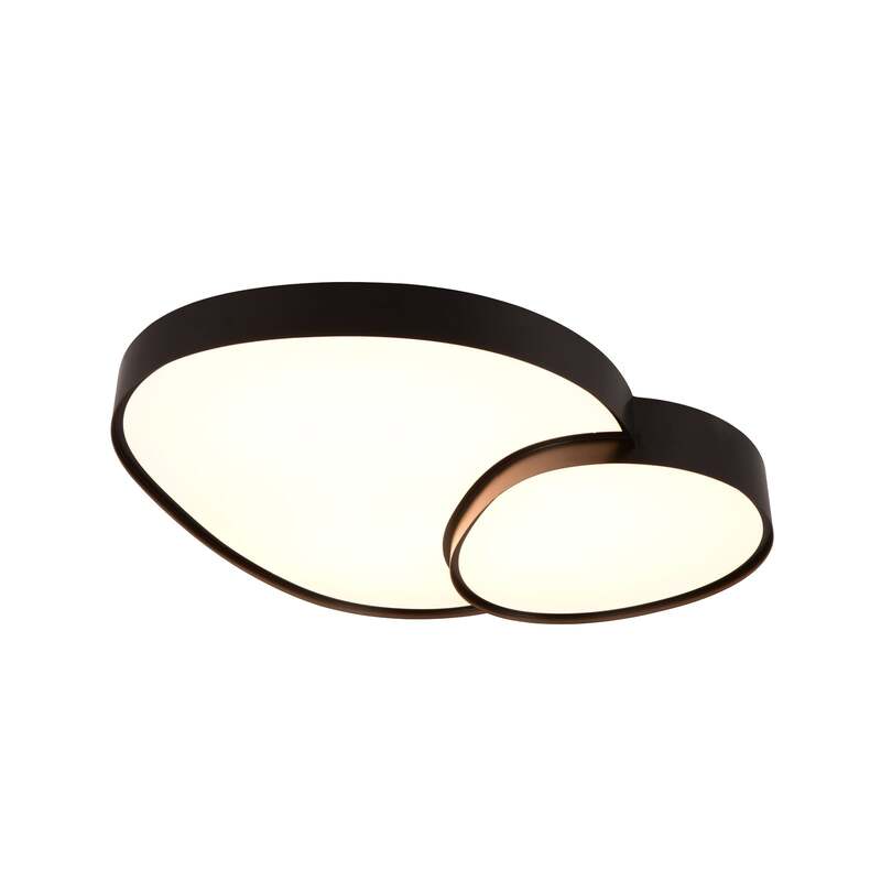 Trio Lighting LED-Deckenleuchte Rise schwarz 77x63 cm dimmbar CCT 45W - 4017807600612