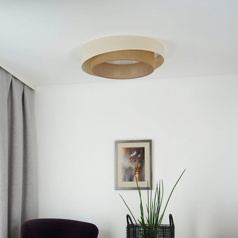Duolla LED-Deckenleuchte Luneta S Fernbedienung Jute beige Ø60cm SIEHE TEXT/F590 - 5905317606424