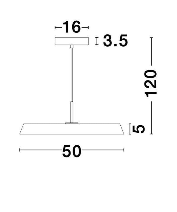 Nova Luce Pendelleuchte Hängeleuchte VETRO LED Schwarz Warmweiß 120x50 cm 35 W - 5212017425744
