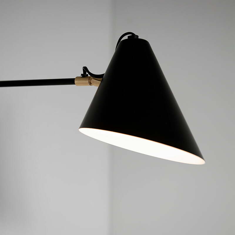 House Doctor Club Wandleuchte Double Leselampe Nachttischlampe 2 flammig Schwarz - 5707644447660