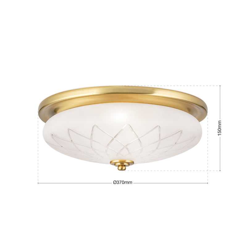 ORION Deckenleuchte Porto Deckenlampe Ø 37 cm Glas bronze Stahl E27 - 9003090277636
