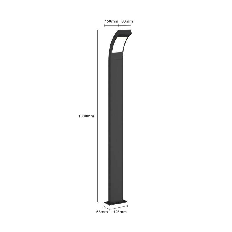 Lucande Wegelampe Außenleuchte LED Gartenleuchte grafitgrau Aluminium IP54 - 4251096538458