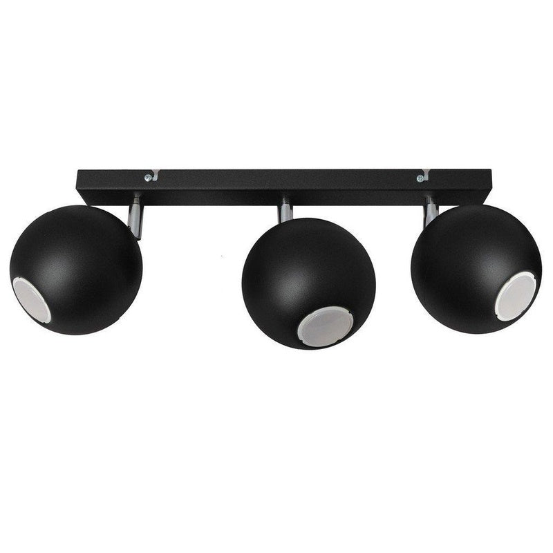 Netlighting Deckenstrahler Strahler Midnight Schwarz Eisen 3 flammig GU10 - 5902349227160