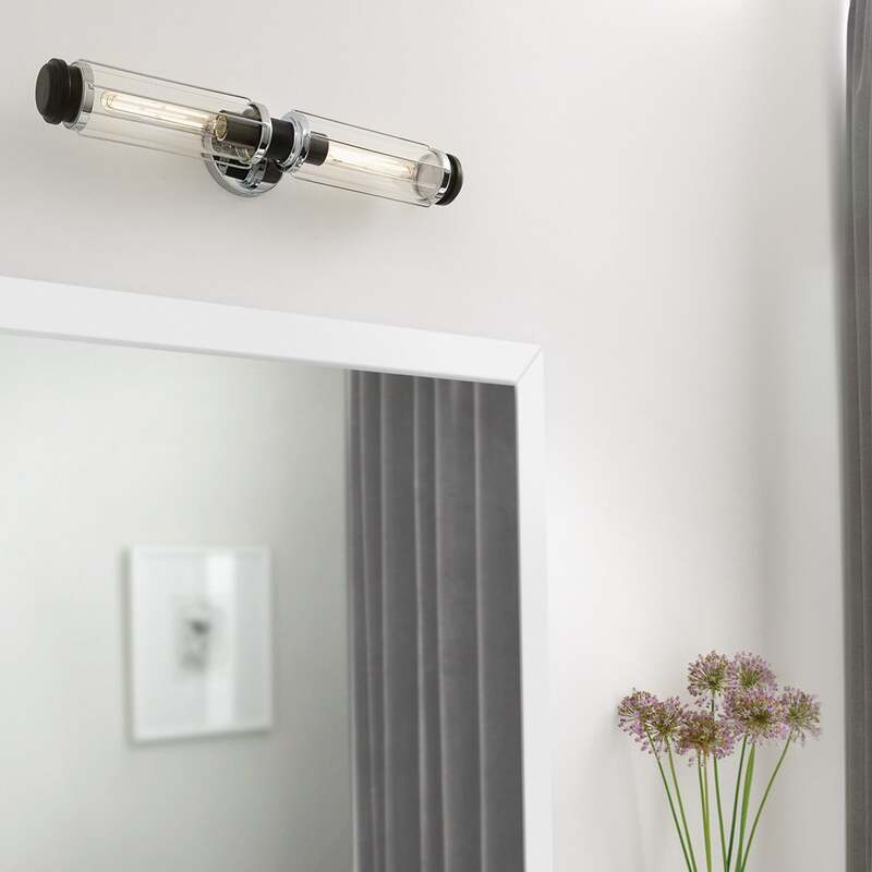 HINKLEY Wandleuchte Wandlampe Masthead LED 2-flammig dimmbar chrom 61cm IP44 - 5024005012252