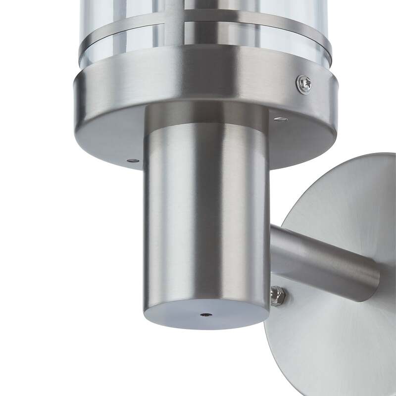 Lindby Außenwandleuchte Djori Außenlampe Wandleuchte Wandleuchte E27 Edelstahl - 4251096528718
