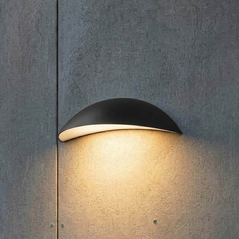 Lindby Außenwandleuchte Gartenleuchte Zerino LED Wandleuchte schwarz 34,5cm IP54 - 4255830911545
