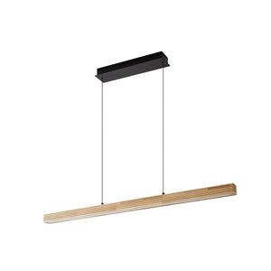 B-Ware Lucande Emara LED-Hängeleuchte Eiche schwarz dimmbar 30W 115cm IP20