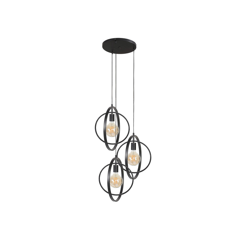 Zijlstra Hängeleuchte Ringelbach anthrazit dreiflammig Deckenlampe Lampe Spot - 8713244083259