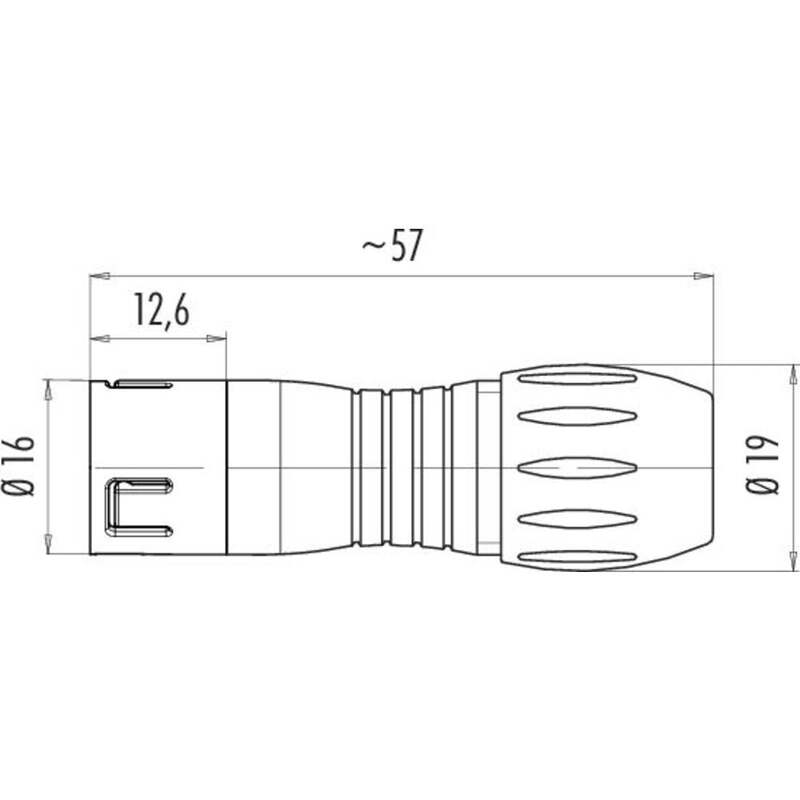binder Kabelstecker Stecker Rundsteckverbinder 720 gerade 3polig Löten 20 STÜCK - 2050010660211