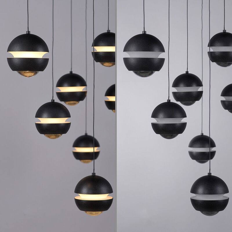SCHÖNER WOHNEN Pendelleuchte Hängelampe LED LINI dimmbar höhenverstellbar 7-flg - 4043689018092