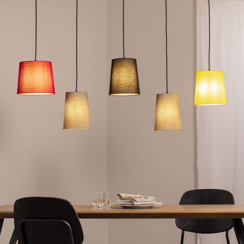 Lindby Hängelampe Hängeleuchte Amilia LED Pendelleuchte Lampe bunt 5-flammig - 4251911719444