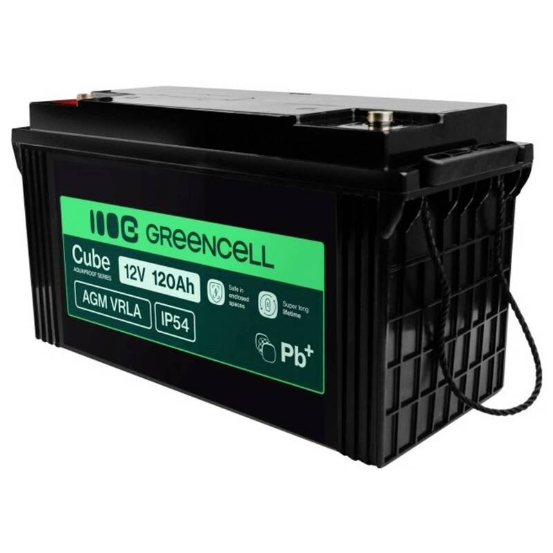 Green Cell Bleiakku AGM 120Ah 12V wiederaufladbar M8-Schraubanschluss 32kg 220mm - 5904326376298