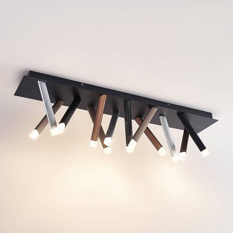 Lucande Deckenleuchte LED Lampe Stoika 100cm eckig Metall dimmbar modern weiß - 4251096591514