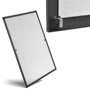 B-Ware Fliegengitter Fenster Insektenschutz Aluminiumrahmen anthrazit 100x120cm robust