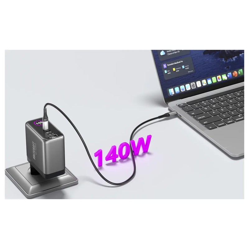 Voltcraft USB Ladegerät UC-140W01 140W 1x USB-A 3x USB-C GaN Schwarz - 4064161500461