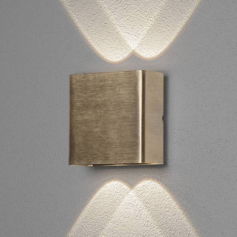 Konstsmide LED-Außenwandleuchte Chieri Wandleuchte Leuchte 4-flammig aus Messing - 7318307891805