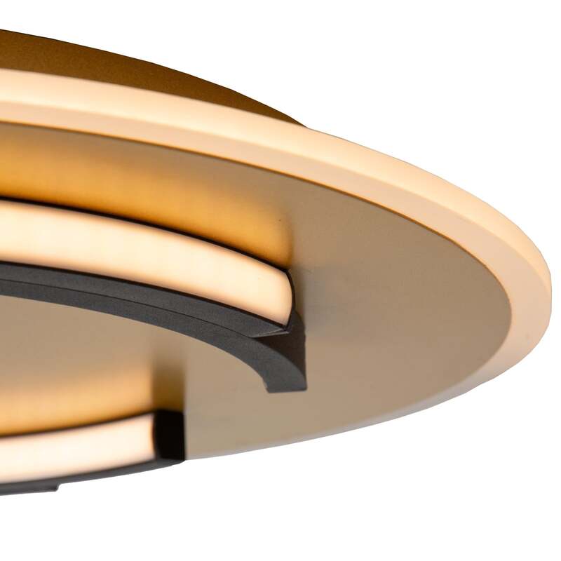 Lucide Deckenleuchte Lampe Andreas LED Leuchte gold matt Ø40cm warmweiß 30W - 5411212441744