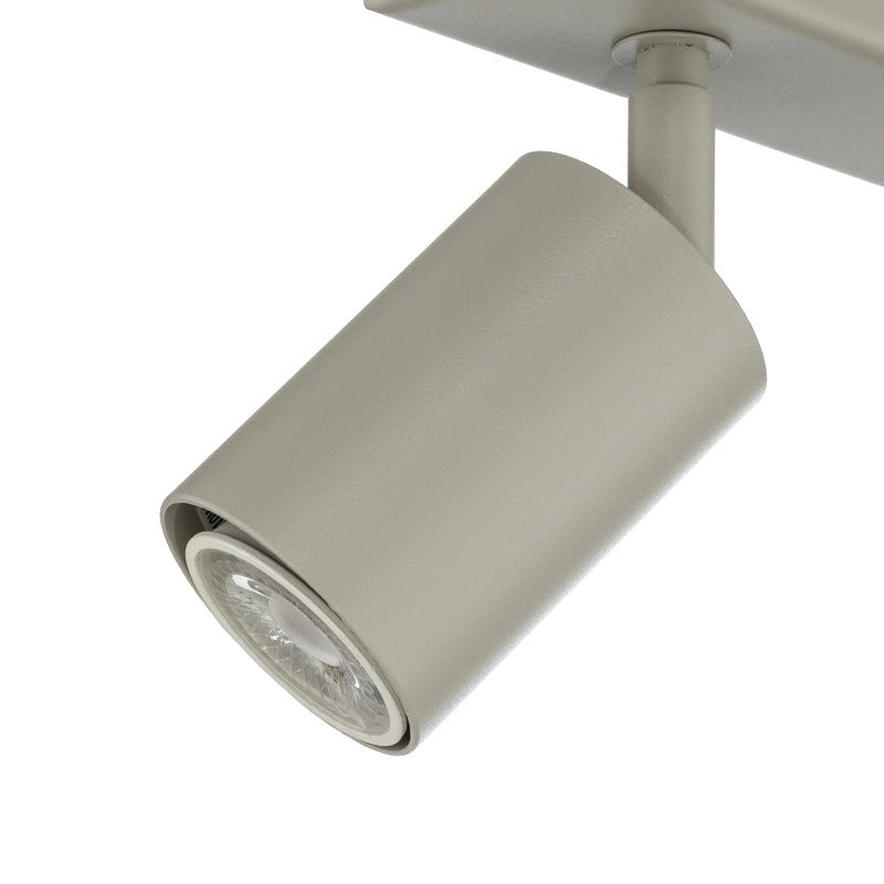 Deckenstrahler Zoom Deckenleuchte Strahler grau beige Stahl 5-flg Lampe GU10927 - 5907555378484