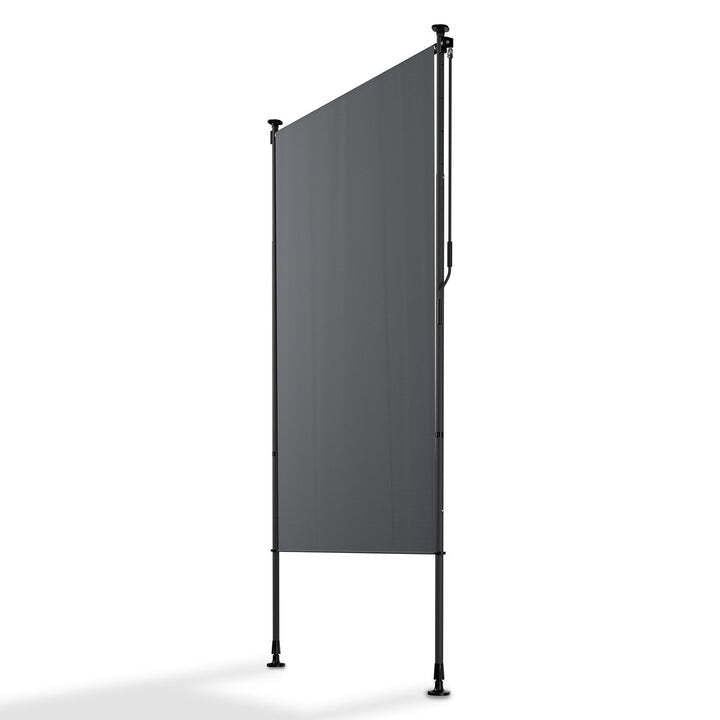 Senkrechtmarkise Barbados grau UV-beständig Sichtschutz ohne Bohren 120x310cm - 4262437183800