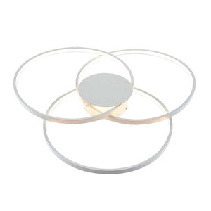B-Ware Lindby Deckenleuchte Riley LED Lampe dimmbar warmweiß Ø80cm Aluminium weiß matt