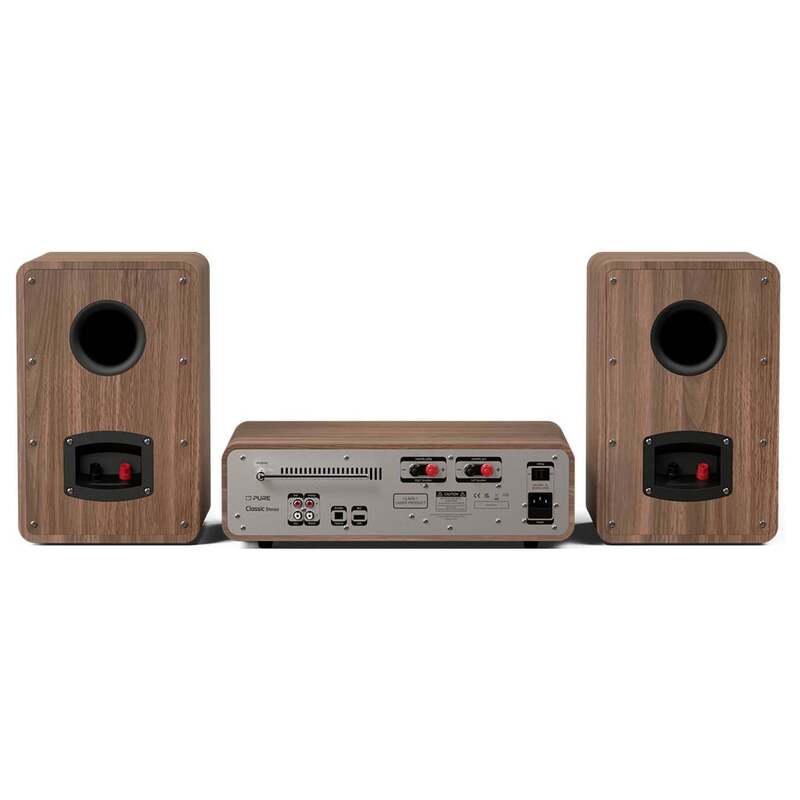 Pure Retro Stereoanlage Schwarz Walnuss DAB Bluetooth 50W Heim-Audio-Mikrosystem - 0759454301309