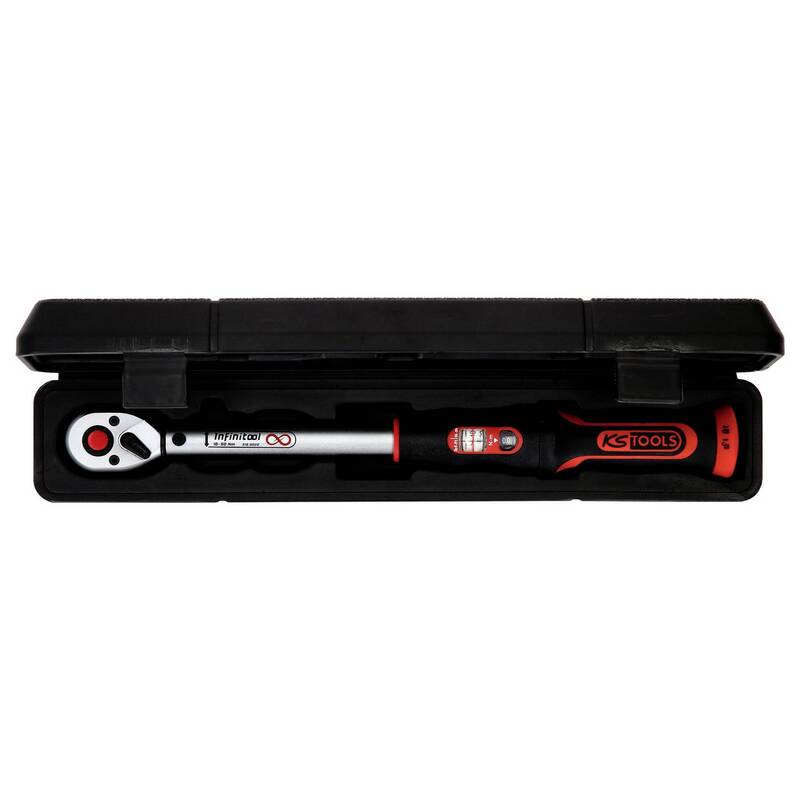 KS Tools Drehmomentschlüssel 10-50 Nm mit Knarre Vierkant massiv 10 mm 460g - 4042146952238