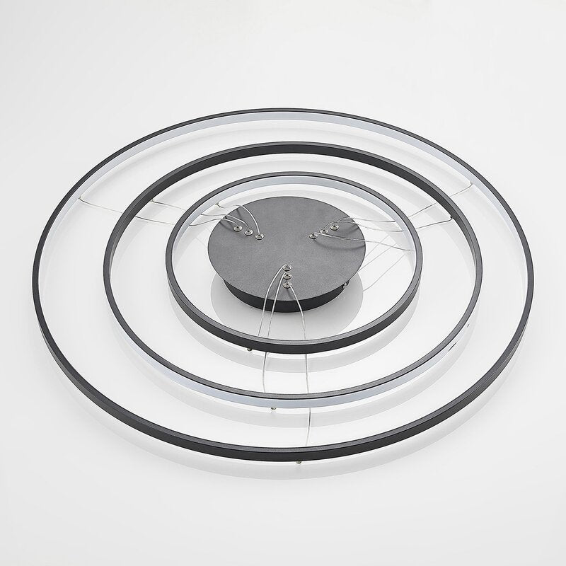 Lucande Pendelleuchte Hängelampe LED schwarz Ezana Leuchte Aluminium dimmbar - 4251911705157