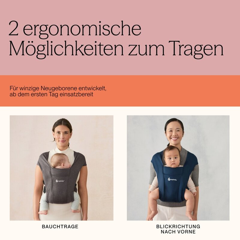 Ergobaby Babytrage Embrace Tragehilfe Komfortabel Creme 3 Tragepositionen bis - 0191653004382