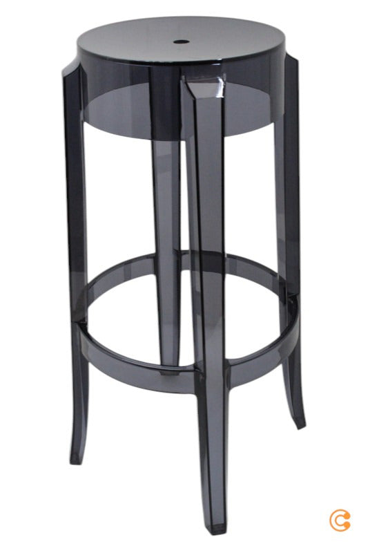 Charles Hocker 75cm Barhocker Barstuhl Sitzhocker Polycarbonat schwarz - 8034105780385