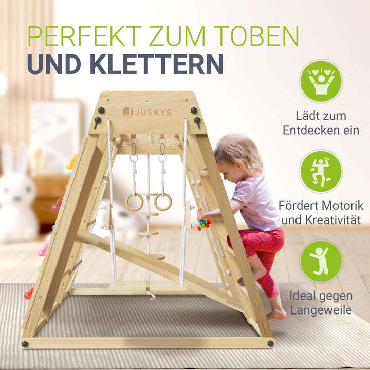 Klettergerüst Indoor für Kinder Maxi Spielgerüst Motorik Kreativität Zubehör - 4262437183282