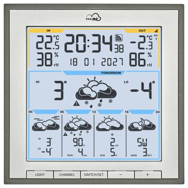 TFA Dostmann WLAN-Wetterstation TFA.me ID-08 5 Tage Vorhersage max 50 Sensoren - 4009816044129