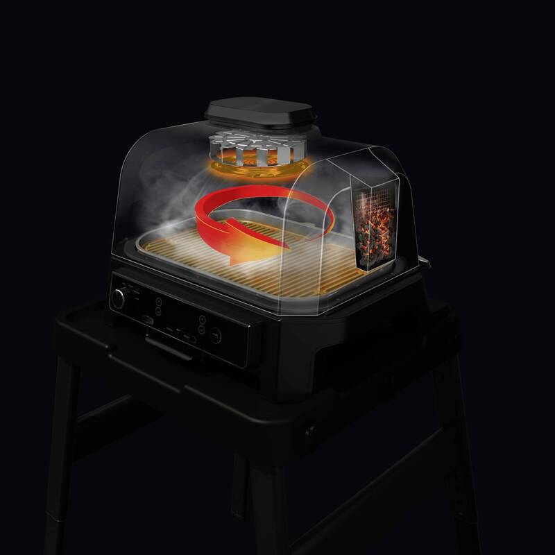 Ninja Woodfire Pro XL Elektrogrill Schwarz Edelstahl 1700W mit Thermometer - 0622356281058