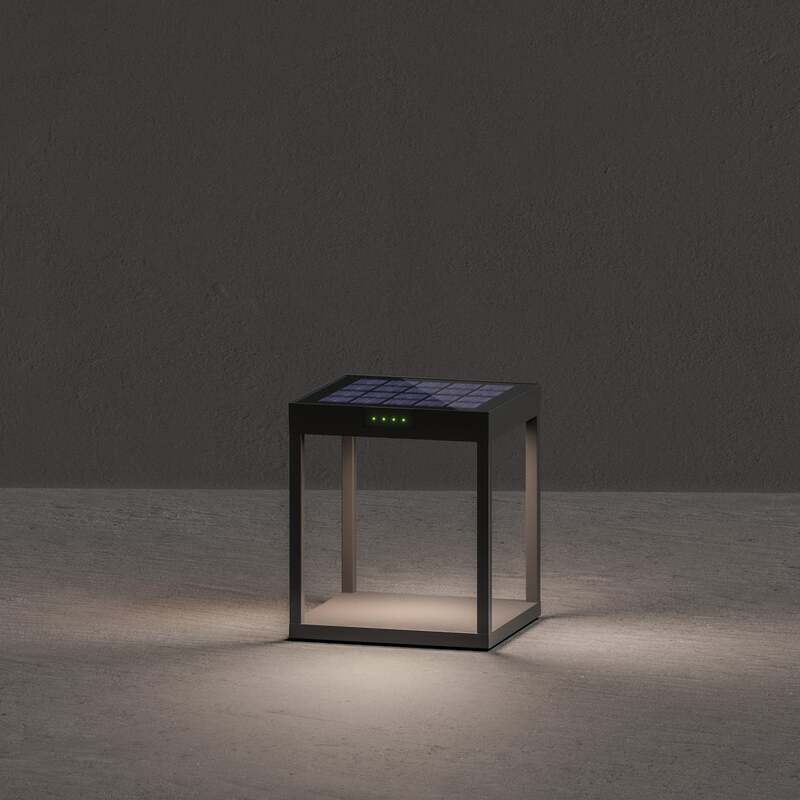 KLEWE Gartenleuchte LED Solarlampe RADIA GROUND anthrazit 25cm Aluminium IP65 - 6976853441335