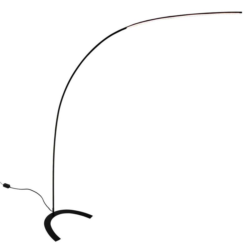 Lindby Stehleuchte Bogenleuchte Danua LED dimmbar schwarz 200cm Metall Lampe - 6291106556582