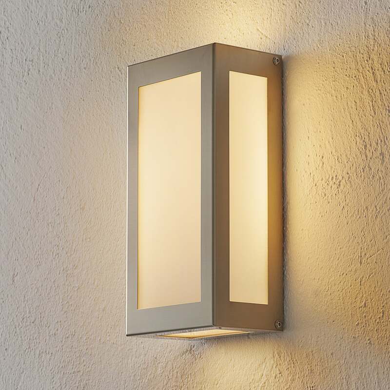 CMD Außenwandleuchte Edelstahl Aqua Rain LED Gartenlampe mit Bewegungsmelder - 4260045645901