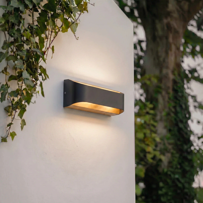 Lindby Außenwandleuchte Gartenleuchte Lenore LED Wandleuchte schwarz 36,5cm - 4251911799286